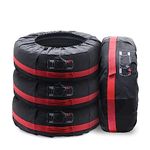 Car Spare Tire Covers, 19-23” Waterproof Dust-proof Auto Wheel Protection Cover Tires Storage Bags Set of 4(Diameter 80CM/31in)