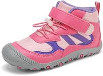 Wolidio Girls Hiking Shoes for Kids Boys Hiking Boots High Top Sneakers for Trekking Climbing Walking Pink Toddler 8.5