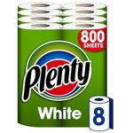 Plenty White Kitchen Roll 200 Sheets per roll, 4 x 2 rolls (total 8 rolls)