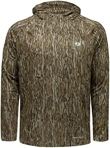 Mossy Oak Men's Camo Hoodie Lightweight Hunting Shirts, Bottomland, X-Large