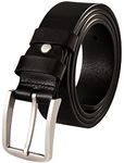 Ledamon Men's Leather Belt 100% Full Grain Solid Genuine Leather Belt 1.5" Width - NO FILLERS (40 Inch, Black)