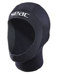 SEAC Standard Hood 5mm Standard Hood, Double-collar Hood In Ultraspan/fire Dry, Uv Protection, Suitable for Man and Ladies for Diving - Black, L