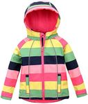 M2C Girls Hooded Fleece Lined Windproof Sweater Softshell Jacket 6 Yrs Red