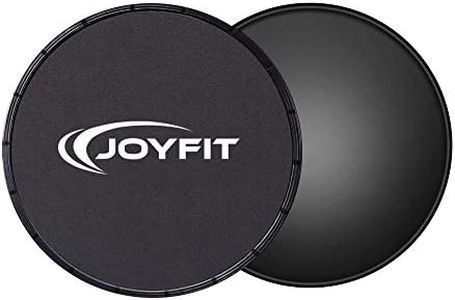 JoyFit Exercise Core Sliders- Dual Sided Exercise Gliding Discs, Ab, Back, Hip, and Leg, Exercise Gear for Gym, Home, Yoga, Strengthen Abdomen, Improve Balance. Ideal for Men and Women Pair (Black)