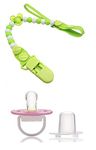 Lilz Caress Baby Soother With Chain 1Pcs Baby Pacifier Clips Children For Baby Present Baby Clip Nipple Clips Newborn Dummy Holder For Teethers(Pack Of 1)Soother(Multicolor)Dl-01115