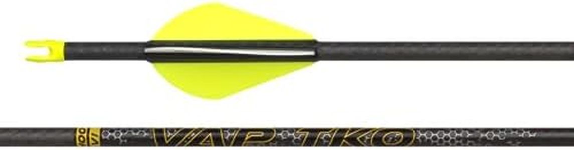 Victory Archery VAP TKO 0.166" Micro Diameter Hunting Arrow (Spine: 300, 6 Pack Fletched, Straightness ± 0.001 - Elite - Yellow)