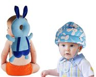 SHOPTOSHOP Baby Head Protective Cushion Helmet, Bumper Bonnet Baby Safety Helmet for Crawling and Walking & Adjustable Toddlers Head Safety Pad Cushion Backpack,Baby Protection Age 6-24 Months (Blue)