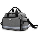 Trunab Medical Bag Empty, Nurse Supply Bag with Shoulder Strap for Home Visit, Health Care, Hospice, Travel, or Emergency Event, Grey, Bag ONLY-Patented Design