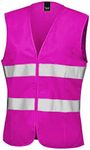 Result Core Womens/Ladies Sleeveless Hi Vis Vest (6 US) (Fluorescent Pink)