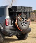 Autoholic Utility Cargo Rack Basket Storage Tray Spare Tire Storage Rack Fit for 1976-2025 Jeep Wrangler JK/JL, 2021-2025 Ford Bronco 27"-32" Tire 88 LB Capacity No-Drill Installation