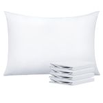 NTBAY Queen Pillowcase Set - 4 Pack Brushed Microfiber 20x30 Pillowcases - Soft, Wrinkle-Free, Fade-Resistant, Stain-Resistant, Pillowcases with Envelope Closure - 20x30 inches, White