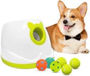 Automatic Dog Ball Launcher for Small to Medium Dogs, Interactive Dog Ball Launcher Dog Toy, Dog Ball Thrower Machine for Indoor Outdoor, with 6pcs Balls