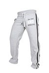ARD Men's Fleece Joggers Track Suit Bottom Jogging Exercise Fitness Boxing MMA Gym Sweat Fleece Trousers (Grey, Small (30-32