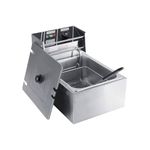 Modern India Kitchenware 6 Litre Electric Deep Fryer, Stainless Steel Commercial Kitchen Appliance with Temperature Control