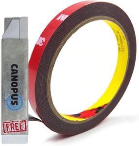 CANOPUS 3M Double Sided Tape Heavy Duty 4218P Tape 5mm x 3m Waterproof Automotive Double Sided Tape Strong Sticky Tape for LED Strips, Indoor & Outdoor