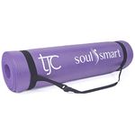 TJC Yoga Mat Non-Slip NBR - 10MM Thickness, Exercise Mat for Home, Eco Friendly Workout Mat, Travel Yoga Mat with Carrying Strap for Yoga, Pilates and Fitness, 188x61x1.0 CM(6.2ft Length & 2ft Width)