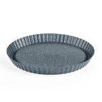 Russell Hobbs RH03411EU7 Nightfall Stone 28cm Tart Tin - 11 Inch Non-Stick Fluted Tart Pan, Round Flan Case, Quiche Dish, Pie Tin, Carbon Steel, Easy Clean Baking Pan, Oven Safe to 220 °C/Gas Mark 7