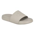 Calvin Klein Men's Wiston Slide Sandal, Light Grey Logo 050, 10