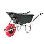 KCT 110L Black Garden Builders Heavy Duty Wheelbarrow with Reinforced Tyre