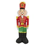 Celebright Inflatable Nutcracker - Outdoor/Indoor Bright LED Light Up Porch Decoration - Built in Air Compressor - Pegs Included for Garden Use 120cm (4ft)