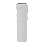 E14 Candle Socket Covers, 4 Inch Tall Plastic Chandelier Sleeves Lighting Fixture Socket Kit Candelabra Base Socket Candle Cover(White-Pack of 10)