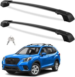 Tuyoung 220lbs Roof Rack Cross Bars Compatible with Subaru Forester 2014-2024, Heavy Duty Aluminum Anti-Theft Lockable Metal Lock Roof Rails Crossbars Rooftop Cargo Bars Luggage Racks Carrier