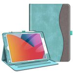 Fintie Case for iPad 9th / 8th / 7th Generation (2021/2020/2019) 10.2 Inch - [Corner Protection] Multi-Angle Viewing Stand Cover with Pocket & Pencil Holder, Auto Sleep Wake, Turquoise