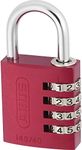 ABUS Combination Lock 145/40 red - Suitcase Lock, Locker Lock, etc. - Aluminum Padlock - Individually Adjustable Number Code - ABUS -Safety Level 4