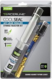 TRACERLINE TP2210CS Cool Seal Air Conditioner Leak Sealer Injector Kit - 1 oz Pre-Filled Leak Sealer Injection Syringe, R134A Hose Coupler, R-1234yf Adapter Fitting, Made in USA