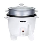 Geepas Rice Cooker & Steamer with Keep Warm Function, 2.2L | 900W, Automatic Cooking, Non-Stick Inner Pot | Easy Cleaning, Make Rice & Steam Healthy Food & Vegetables Includes Measuring Cup & Spatula