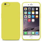 cadorabo Case compatible with Apple iPhone 6 PLUS / 6S PLUS in FLUID YELLOW - Protective cover made of flexible TPU silicone