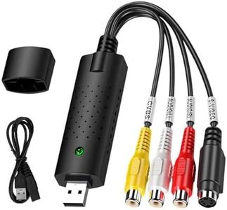 Convertitore da VHS in DVD Digitale, Grabber Video Scheda di Acquisizione Video USB Hi8 VCR a DVD, USB Audio Video Capture Card per Windows 2000/11/10/8/7/XP/Vista