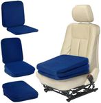 HOMBYS Adjustable Car Booster Seat for Short Drivers, 3 Heights for Different People to Raise The Height, Breathable & Supportive Car Seat Cushion Pad for Lower Back Pain Relief