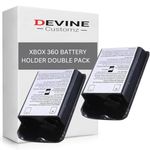 DevineCustomz® 2 Pack Black Xbox 360 Controller Battery Pack Rear Battery Cover Holder For Microsoft Wireless