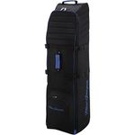 MacGregor VIP II Deluxe Wheeled Golf Travel Cover, Black/Blue