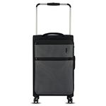 it luggage Polyester | World's Lightest Bag-Debonair- Medium- Black-70Cm| Softsided- Check-In Luggage |8 Wheel Trolley Bag, Spinner