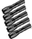 5 x Tactical 18650 Flashlight High Powered 5Modes Zoomable Aluminum