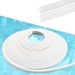 Swimming Pool Beaded Liners 120'ft, Roll Pool Bead Lock for above-Ground & In-Ground (White)