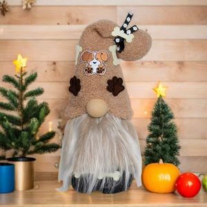 JINGGWW 13.8" Dog Bones Gnomes Decorations for Home, Cute Gnome Plush Tiered Tray Decor, Handmade Gnome Faceless Doll Gnomes Decorations for Home Decor Mother's Day Father's Day Christmas Birthday