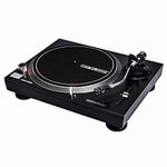 Reloop RP-2000 MK2 DJ turntable with quartz-controlled direct drive and phono / line output, black metallic