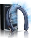 Neck Fan, Neck Fans Portable Rechargeable 5200mAh, Upgrade 3 Turbos, 360° Airflow, 3 Speeds, LED Dispaly, Upgraded Cooling Air Volume Personal Bladeless Wearable Hands Free Fan, Headphone Design