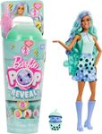 Barbie Pop Reveal Bubble Tea Series Doll & Accessories with Fashion Doll & Pet, 8 Surprises Include Color Change, Cup with Storage (Styles May Vary)