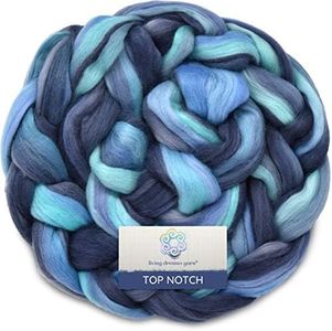 Top Notch Superfine Merino Fiber for spinning & felting. Super soft combed top roving in stunning color blends, Seven Seas