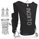 INOXTO Running Hydration Vest Backpack,Lightweight Insulated Pack with 1.5L Water Bladder Bag Daypack for Hiking Trail Running Cycling Race Marathon for Women Men (588black)