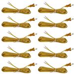 Creative Hobbies Transparent Gold Lamp Cord, 8 Foot Long, Replacement Lamp Cord Lamp Repair Part, 18/2 SPT-1 Wire, UL Listed (10)