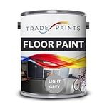 Heavy Duty Quick Dry Floor Paint - Garage, Workshop, Warehouse, Industrial Floor Paint - Ideal For Concrete, Stone, Brick, Wood & Metal (5 Litre, Light Grey BS00A05)