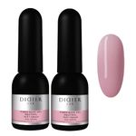 Didier Lab - Premium Semi-Permanent Fiber Base Neutral Nail Polish - Semi-Permanent Nail Polish - Strengthens Nail Gel - Nail Gel Base with Vitamins - Nail Passion - Semi-Permanent Nail Polish - 2 x