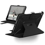 URBAN ARMOR GEAR UAG iPad 10.2-inch 9th Generation 2021 & 8th Generation 2020 Case Black Metropolis Rugged Heavy Duty Protective Cover Multi-Angle Folio Stand with Pencil Holder