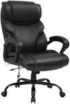 Big and Tall Office Chair 400lbs Wide Seat Ergonomic Office Chair with Lumbar Support Arms High Back PU Leather Executive Task Computer Chair,Black