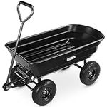 VonHaus Garden Cart – Trolley, Wheelbarrow, Dump Truck with Tipping Function, 75L Capacity, 250kg Max Weight Load – Heavy Duty Transport for Outdoors, Festivals, Tools, Plants, Logs, General Waste